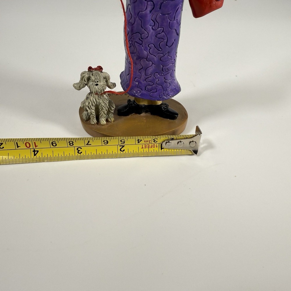 Red Hat Lady Walking Small‎ White Dog, Sandy Gervais figure 8" X 3" - Picture 15 of 16